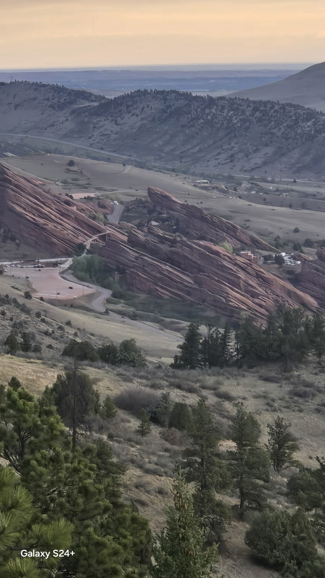 Red Rocks formations seen from Mt. Falcon